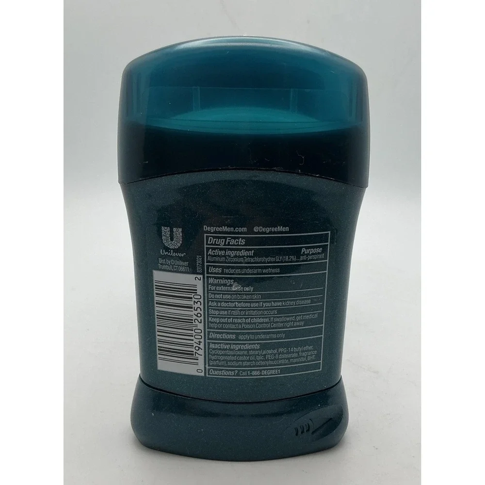 Men Degree Sport Dry Protection Deodorant 1.7 oz Body Heat Activated-3 Pac